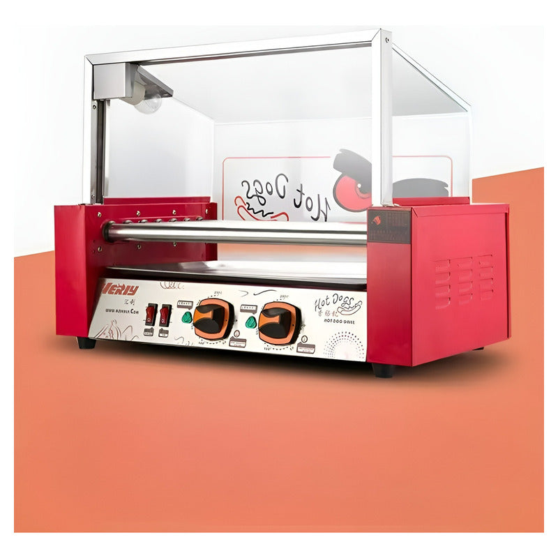 Rostizador Vienesas Parrilla Hot Dog Calentador Pan 7 Roller Hot Dog 7 Roller