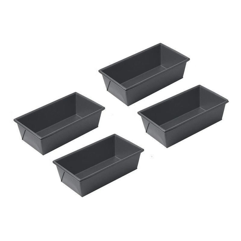 Pack X4 Molde Pan Molde Para Pan De Molde Rectangular 20cm