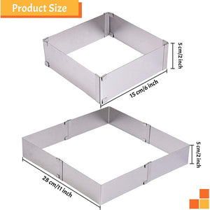 Molde De Torta Moldes Para Tortas Cuadrado Ajustable Queque