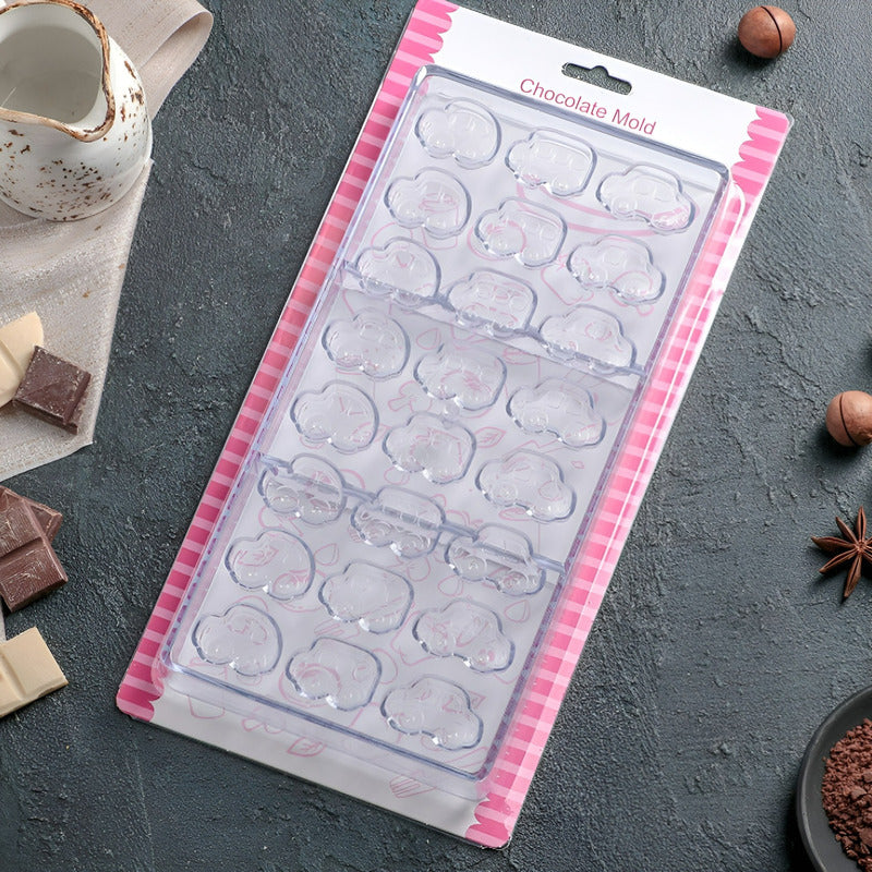 Moldes Policarbonato Molde Para Chocolate Molde Autos 24 Cav Transparente / Molde Policarbonato Autos 24 Cav