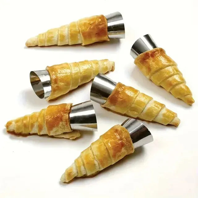 Pack X36 Cono Molde Para Cannoli Cachito Croissant Pan Danes Moldes De Cannoli Moldes Croissant Molde Para Pan Danes Cono Molde Para Cachito Molde De Croissant Accesorios Hornear Pasteleriuscl Gris