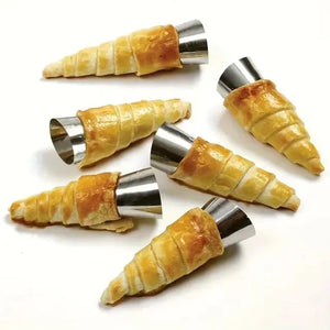 Pack X36 Cono Molde Para Cannoli Cachito Croissant Pan Danes Moldes De Cannoli Moldes Croissant Molde Para Pan Danes Cono Molde Para Cachito Molde De Croissant Accesorios Hornear Pasteleriuscl Gris