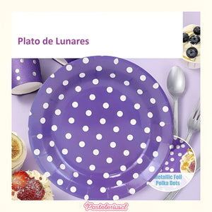 10 Platos Desechables Platos De Papel Platos Cumpleaños 18cm Violeta