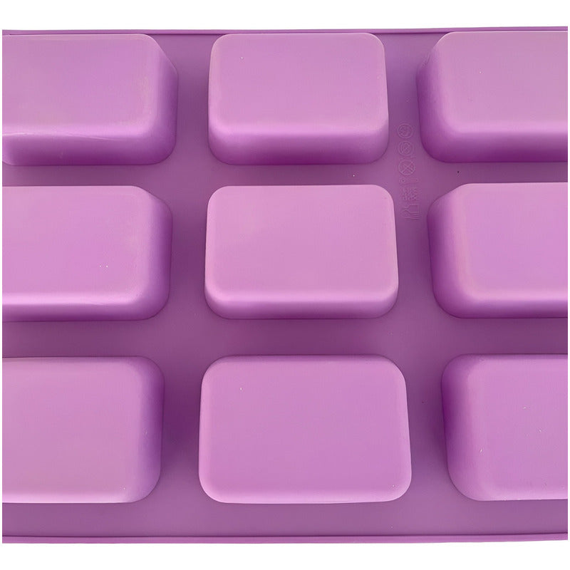Molde Silicona Molde Jabon Artesanal Mole Barra 9cav Gris
