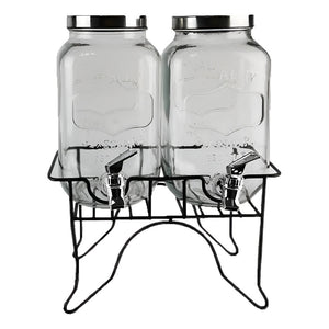 Jarros Dispensador De Bebida Doble Dispensador De Jugos 3.5l