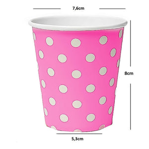 Vajilla Desechable Vasos Servilletas Platos Fucsia 18cm