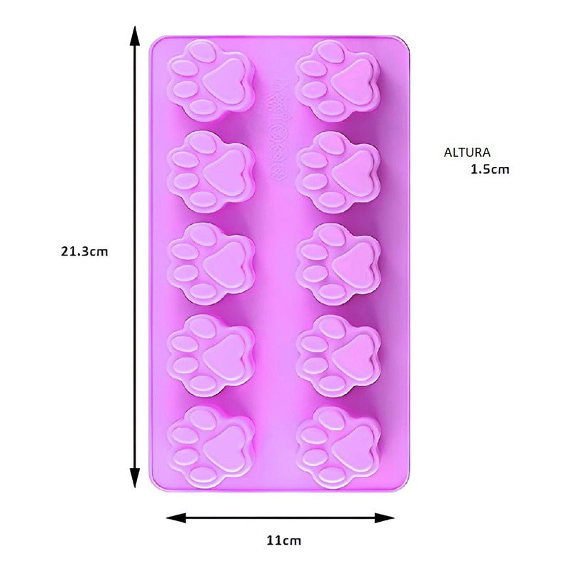 Pack X10 Moldes De Chocolate Moldes Silicona Patitas Patas  Multicolor