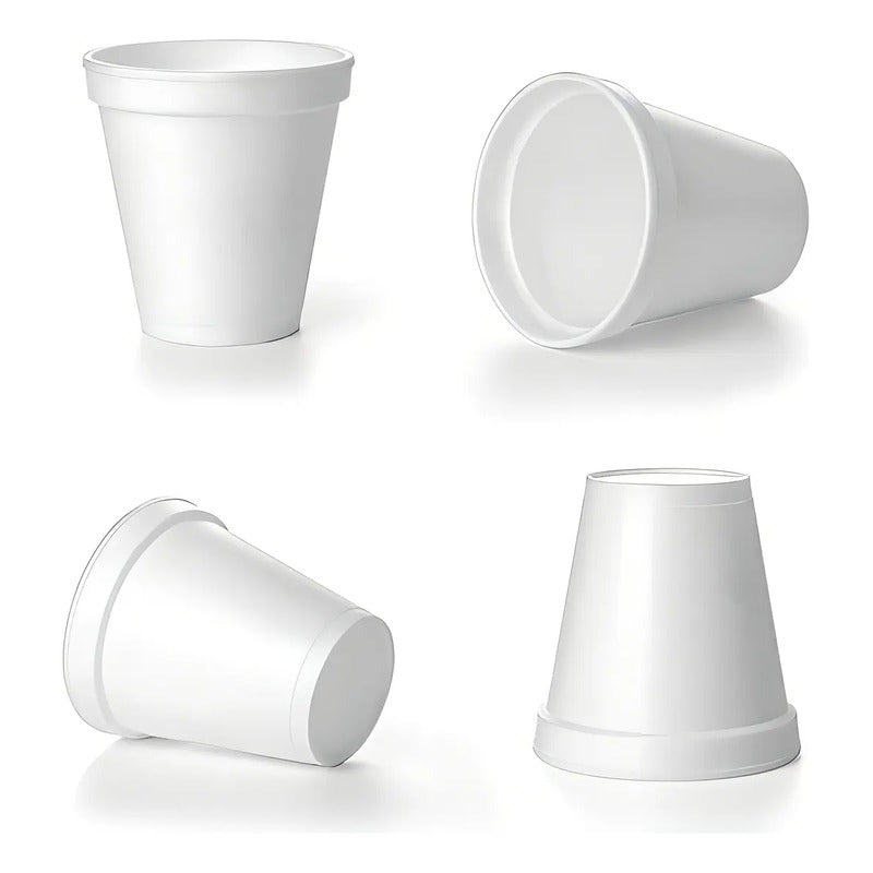 50 Vasos Desechables Vasos Plumavit Termico Vaso 6oz/177ml Vaso De Cafe Vaso Termico Descartable Vasos Café Para Foodtruck Vasos Desechables Para Cafetería Vaso Plumavit Pasteleriuscl Blanco