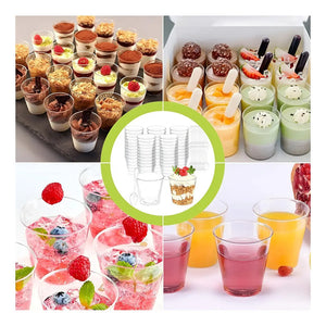 Pack X50 Vasos Postres + 50 Cucharas Postres Desechables Vasos Shot Vasos Postres Vasos Acrilico Vasos Para Postres Vasos Acrilicos Postres 30ml Vaso Acrilico Vasos Postres Vasos Shot Pasteleriuscl