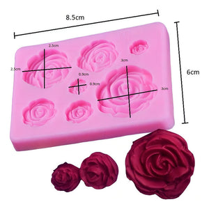 Molde De Silicona Molde Rosas Molde Fondant Rosas 7 Cavid Molde De Rosas Moldes De Silicona Moldes Fondant Rosa Pasteleriacl