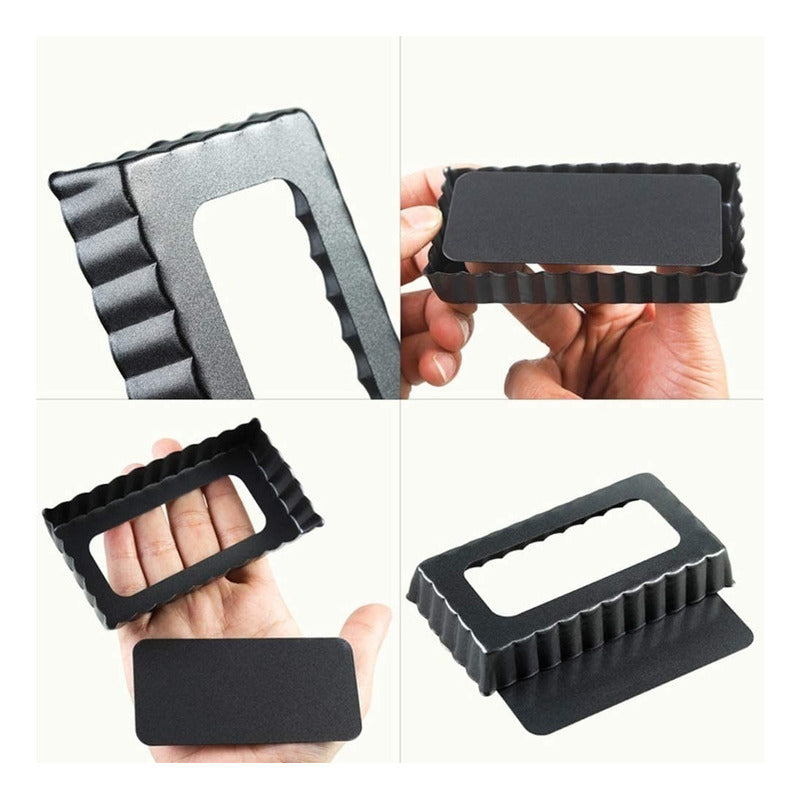 Pack X3 Moldes Desmontables Moldes Rectangular Individual Gris