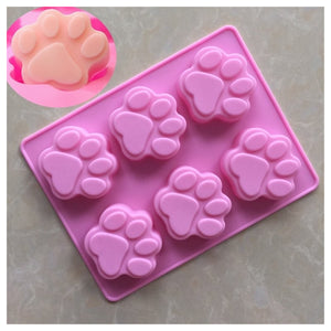 2 Molde Silicona Huella Moldes De Silicona Mascota Pata 6cav Insumos Reposteria Patitas De Perro Moldes Para Chocolates Pasteleriacl