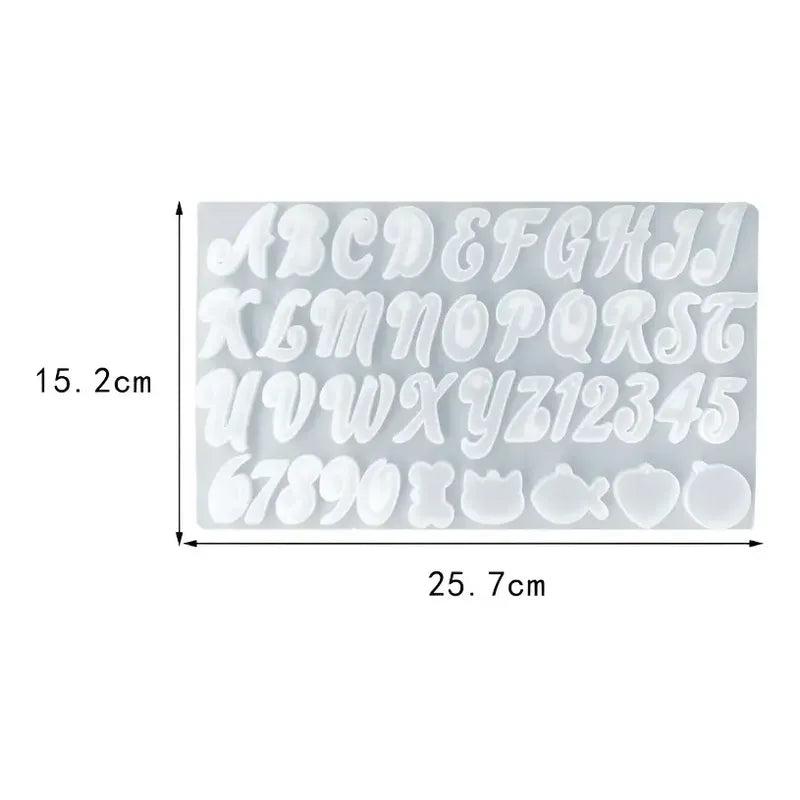 Molde Silicona Moldes Resina Letra Molde De Silicona 41cavid Transparente