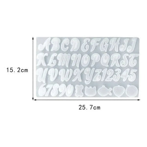 Molde Silicona Moldes Resina Letra Molde De Silicona 41cavid Transparente