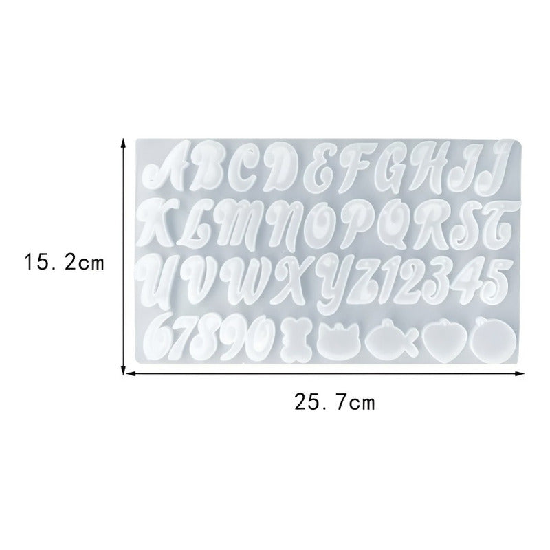 Molde Silicona Moldes Resina Letra Molde De Silicona 41cavid