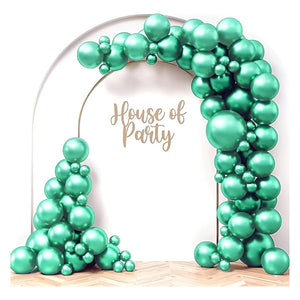 25 Set De Cumpleaños Globos Cromados Globos Cumpleaños 25cm Verde Oscuro Redondo