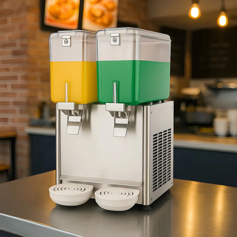 Dispensadores Bebidas Doble Dispensador Agua Electrico 18l Dispensador De Bebidas Comerciales Dispensador De Jugo De... Plateado