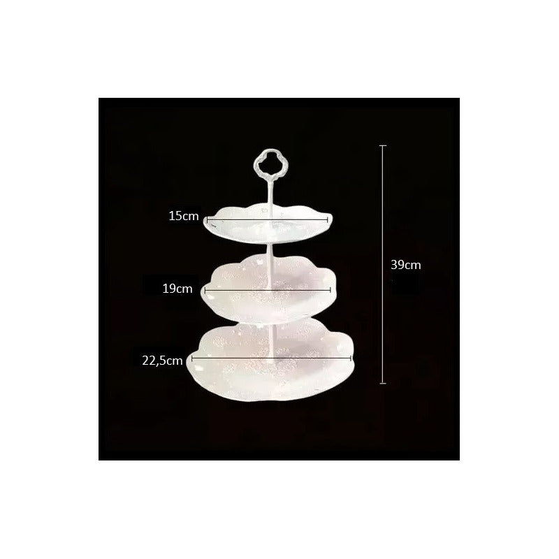 X4 Porta Cupcake Porta Torta Porta Cupcakes Torre Redondo Blanco