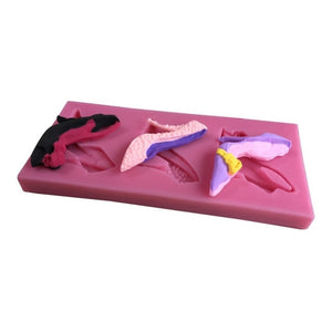 Molde De Silicona Tacon Molde Zapato Molde Fondant 3 Tacones Rosa