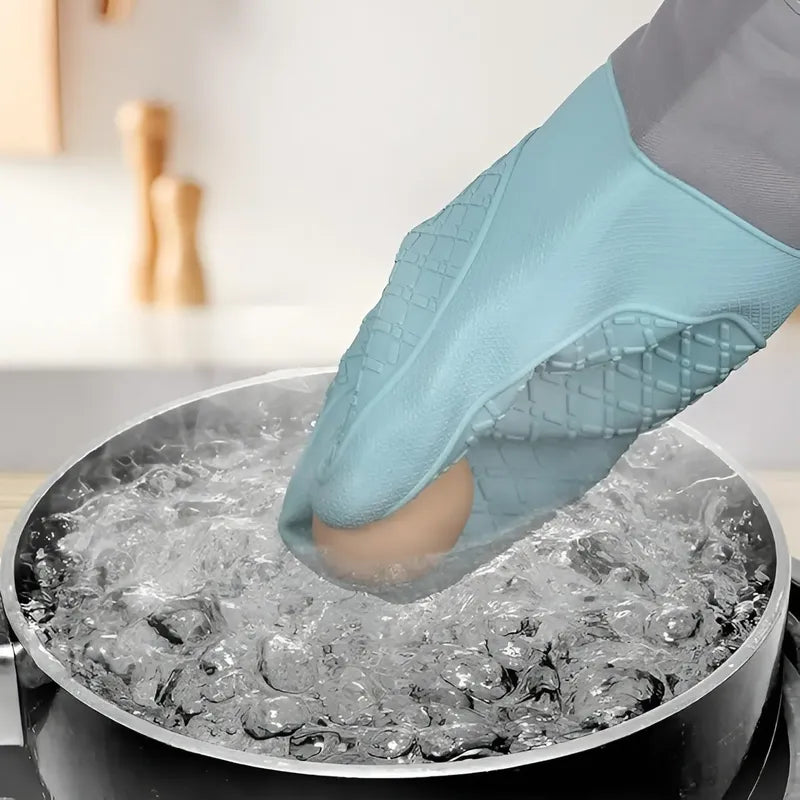 Guante Silicona Para Horno Toma Olla Guantes Cocina 27 Cm Turquesa Guantes Silicona 27cm