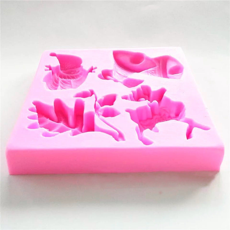 Molde De Silicona Molde Campanas Molde Fondant Reno Bellota  Rosa 2305