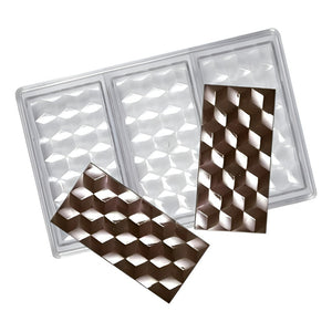 Set 2 Molde Policarbonato Molde De Chocolate Barra Hexagono