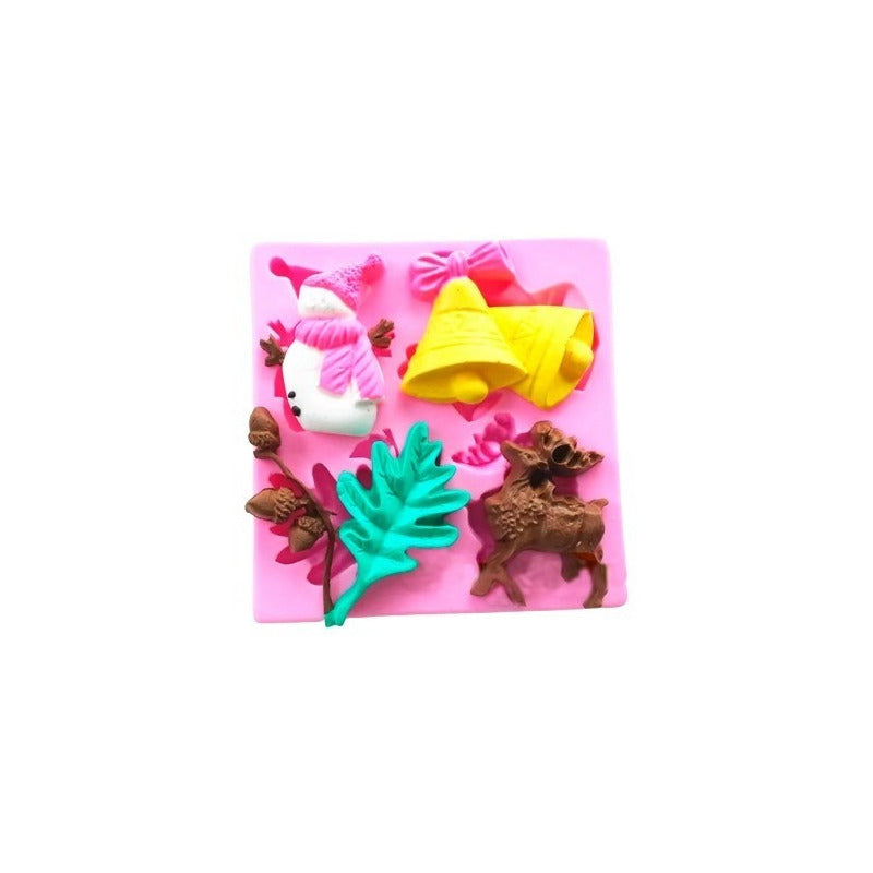 Molde De Silicona Molde Campanas Molde Fondant Reno Bellota  Rosa 2305