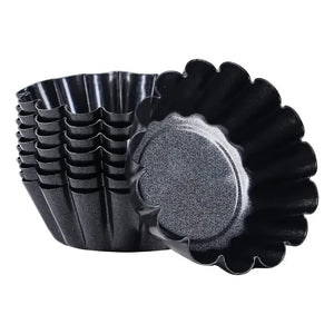 Pack X24 Molde Mini Tartaleta Moldes Reposteria Oscuras 8cm Gris 9068275