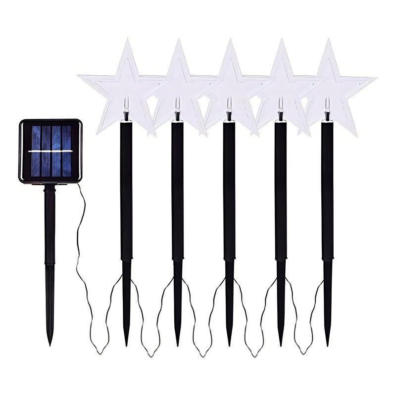 5 Guirnalda Solar Guirnaldas Solares Lampara Jardin Estrella Estacas Solares Para Exterior Guirnalda Estaca Solares Iluminación Solar Jardín Guirnalda Led Exterior Impermeable Led Solar Pasteleriuscl