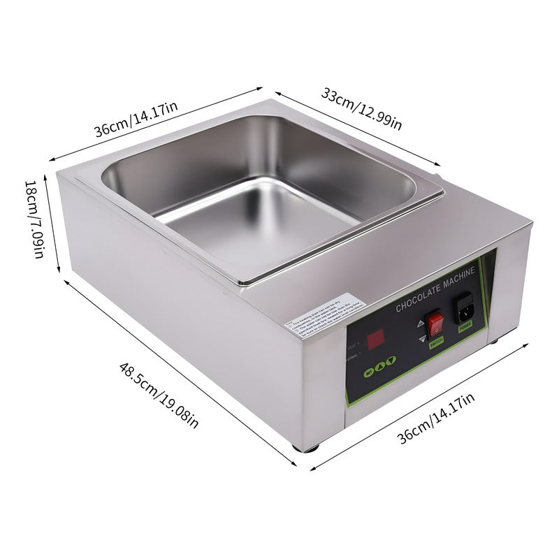 Maquina De Chocolates Olla Fondue Olla Para Fundir Chocolate Plateado
