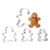 Moldes De Galletas Navideñas Molde Galleta De Jengibre 4pcs Plateado / Cortador Galletas Jengibre 4pcs