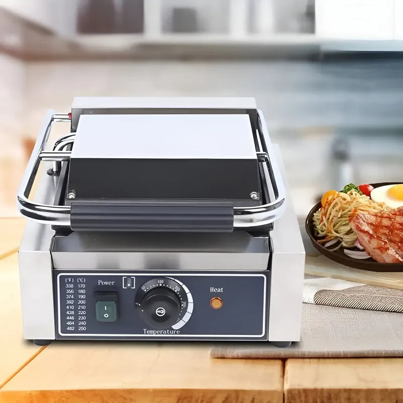 Sandwichera Industrial Maquina Para Sandwiches Panini 2200w Plateado / Sandwicheras Grill Lisa