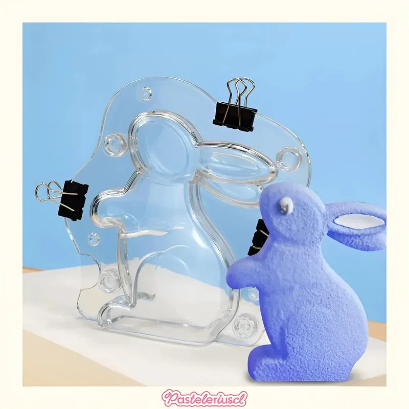 2 Moldes De Pascua Molde De Conejo Grande 3d Molde Para Pastel De Chocolate Bomba De Conejito Decoración De Pasteles De... Transparente