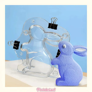2 Moldes De Pascua Molde De Conejo Grande 3d Molde Para Pastel De Chocolate Bomba De Conejito Decoración De Pasteles De... Transparente