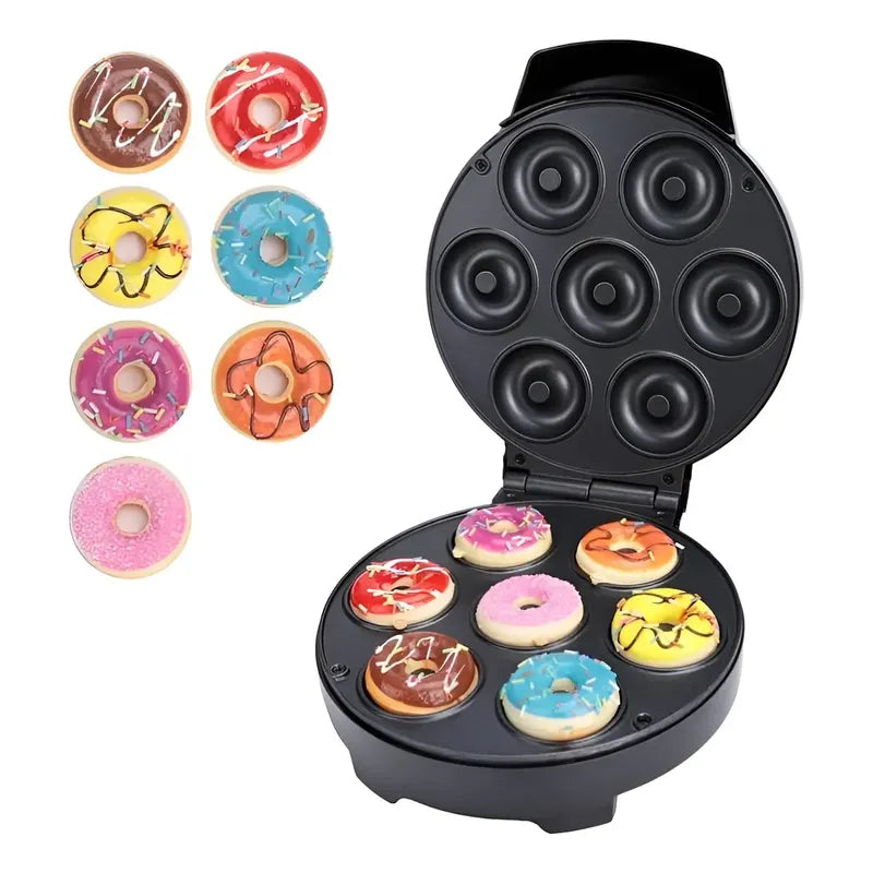 Maquina Para Donas Maquina De Donuts Mini Donas 1000w 7cav Máquina De Donas Eléctrica Máquina Para Donuts Equipo... Negro
