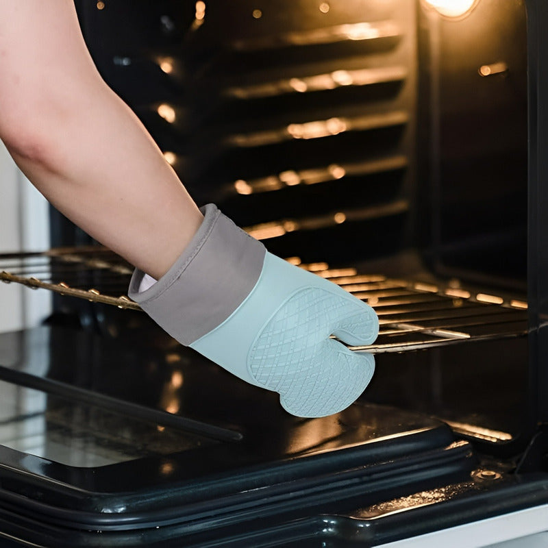 Guante Silicona Para Horno Toma Olla Guantes Cocina 27 Cm Turquesa Guantes Silicona 27cm