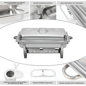 Chafer Bufetera Chafing Buffet Vapor 3 Depositos Chafers 3l