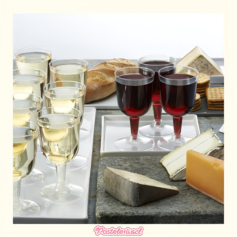 60 Copas De Vino Copas Plastico Desechables Transparente 6oz Transparente