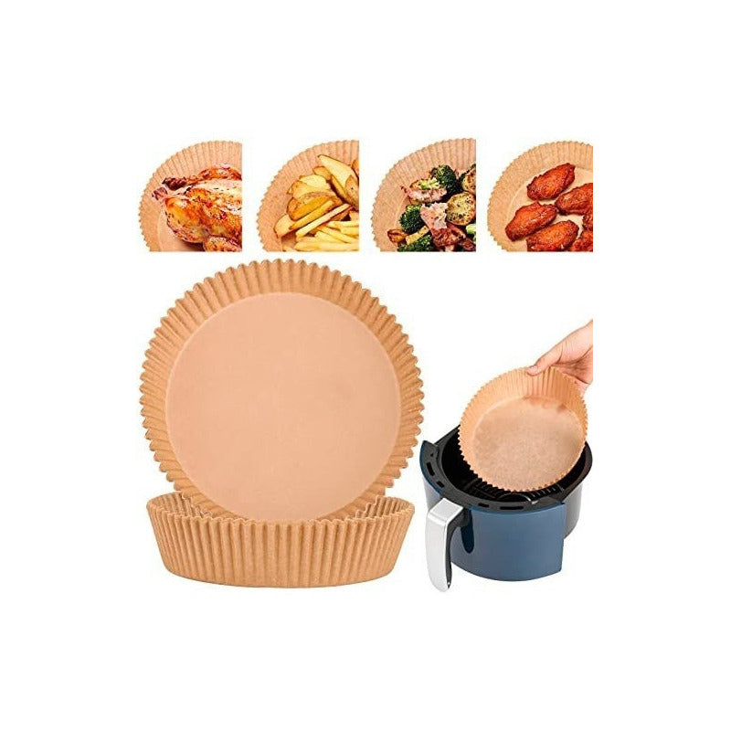 100 Forros Desechables Antiadherente Freidora Para Air Frye Papel Horno 20x4.5cm 299