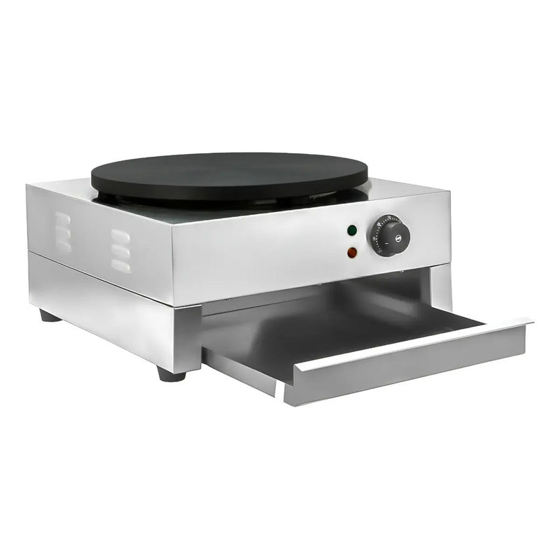 Maquina Para Panqueques Panquequera Electrica Crepera 3000w Color Plateado