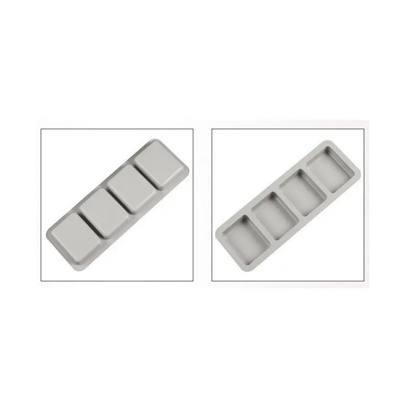 Moldes Silicona Molde De Silicona De Jabon Molde Jabon 4cavi Gris Claro