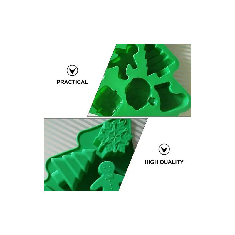 Molde De Silicona Molde Navidad Moldes Navideños Arbol Regal