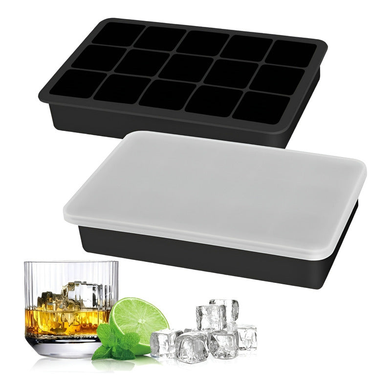 Cubetas Silicona Cubetera Silicona Cubetas Hielo C/tapa 15c Surtidos
