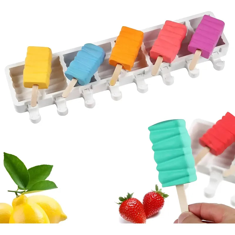 Moldes De Silicona Para Helados Molde Paletas Helado 8c 446 Blanco