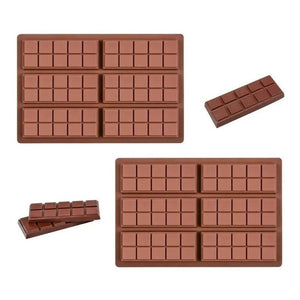 2 Moldes De Chocolate Moldes Barra De Chocolate Silicona 066 Pack X2 Marrón  Barras 6066