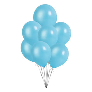 Pasteleriacl Pack De 25 Globos Redondos De 25cm Color Azul Azul Claro