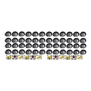 Pack X48 Moldes Tartaleta Desmontable Tarta Individual 8,5cm Gris 400042