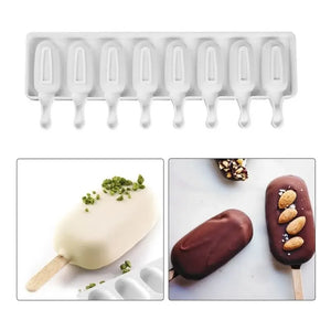 Moldes De Silicona Para Helados Molde Paletas Helado 8cavid Blanco
