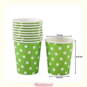 Vasos Desechables Suministros Fiestas Platos De Papel 18cm Verde Lima