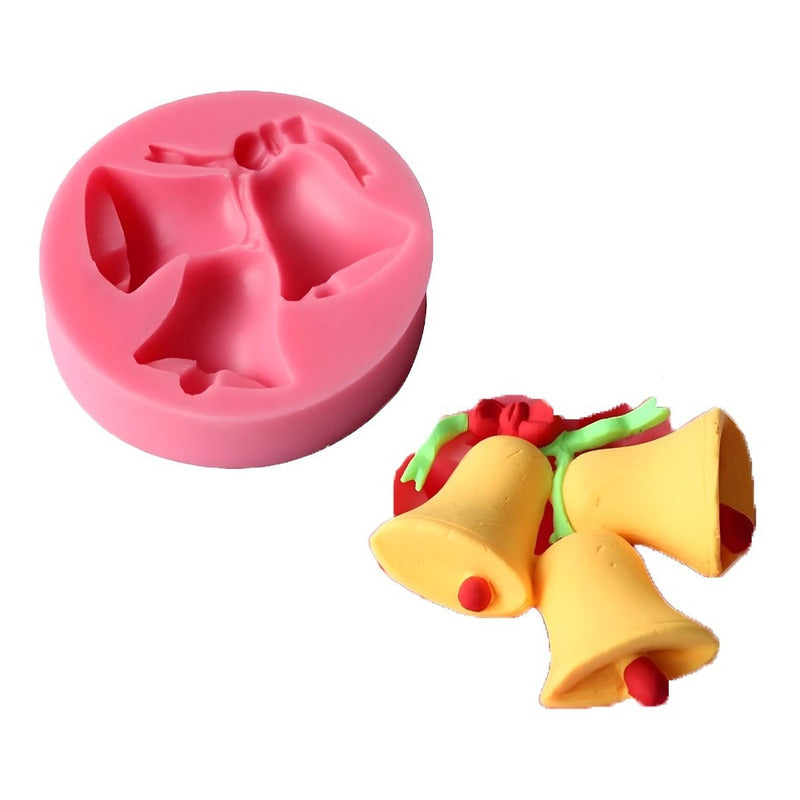 Molde De Silicona Molde Campanas Molde Fondant Campanas 2313 Rosa Campanas 2313